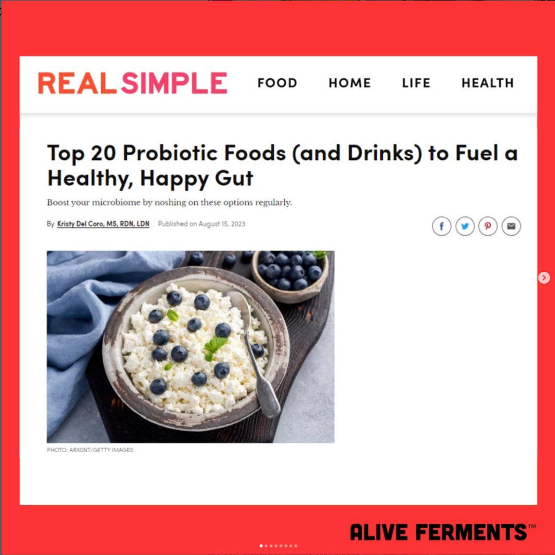    	 Top 20 Probiotic Foods (and Drinks) to Fuel a Healthy, Happy Gut